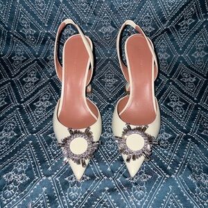 Amina Muaddi pointed-toe high-heeled sandal